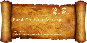 Mokán Patrícius névjegykártya